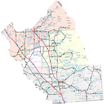 map of Sequoia Foothills District