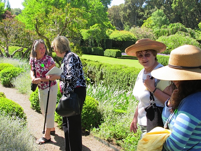 Members touring gardens