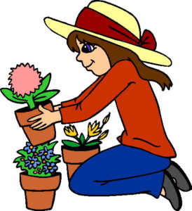 girl planting flowers